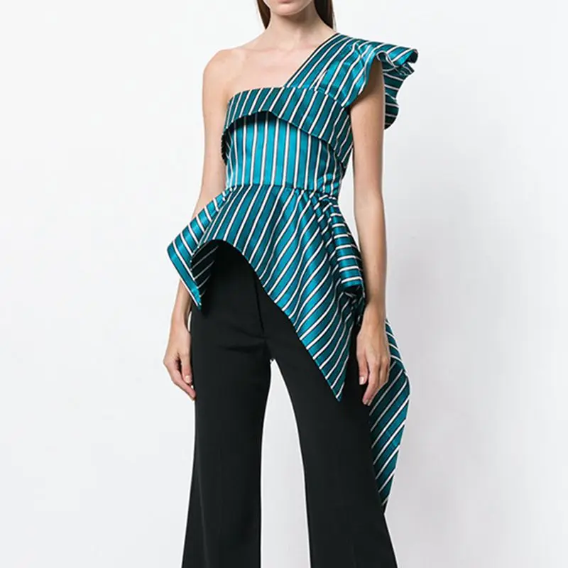 Женская Туника Топы Полосатые блузки|Блузки| |