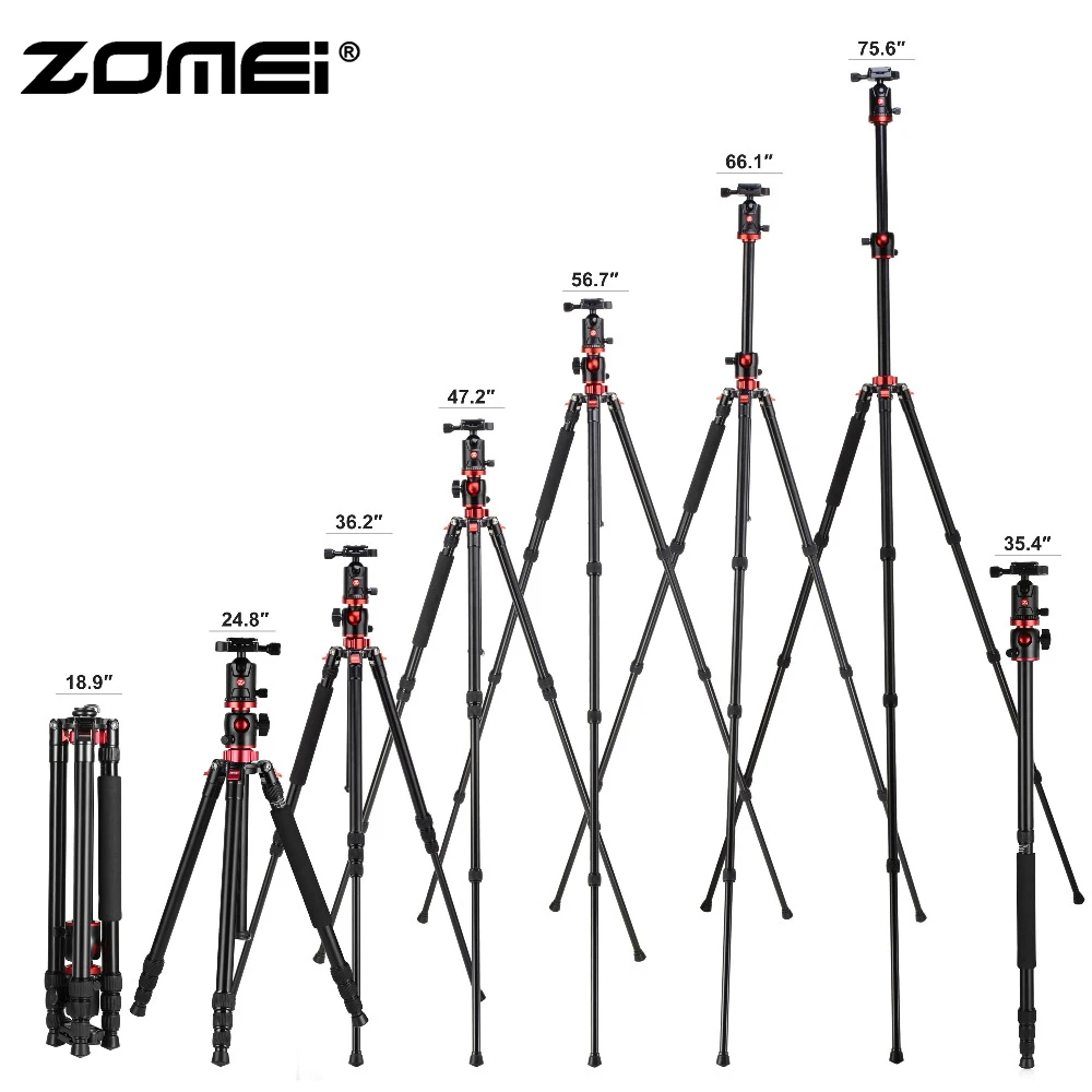 Штатив ZoMei M8 75 дюймов, профессиональный горизонтальный штатив с шаровой головкой для камеры Canon DSLR DV, видеокамера, проектор