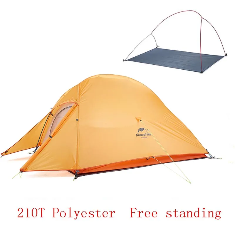 210T Orange Naturehike CloudUp Серии Сверхлёгкая Палатка Туристическая Кемпинговая Палатки Для Отдыха На Природе Для Туризма 2 Человека Из 20D Нейлона NH17T001-T - Цвет: 210T Orange