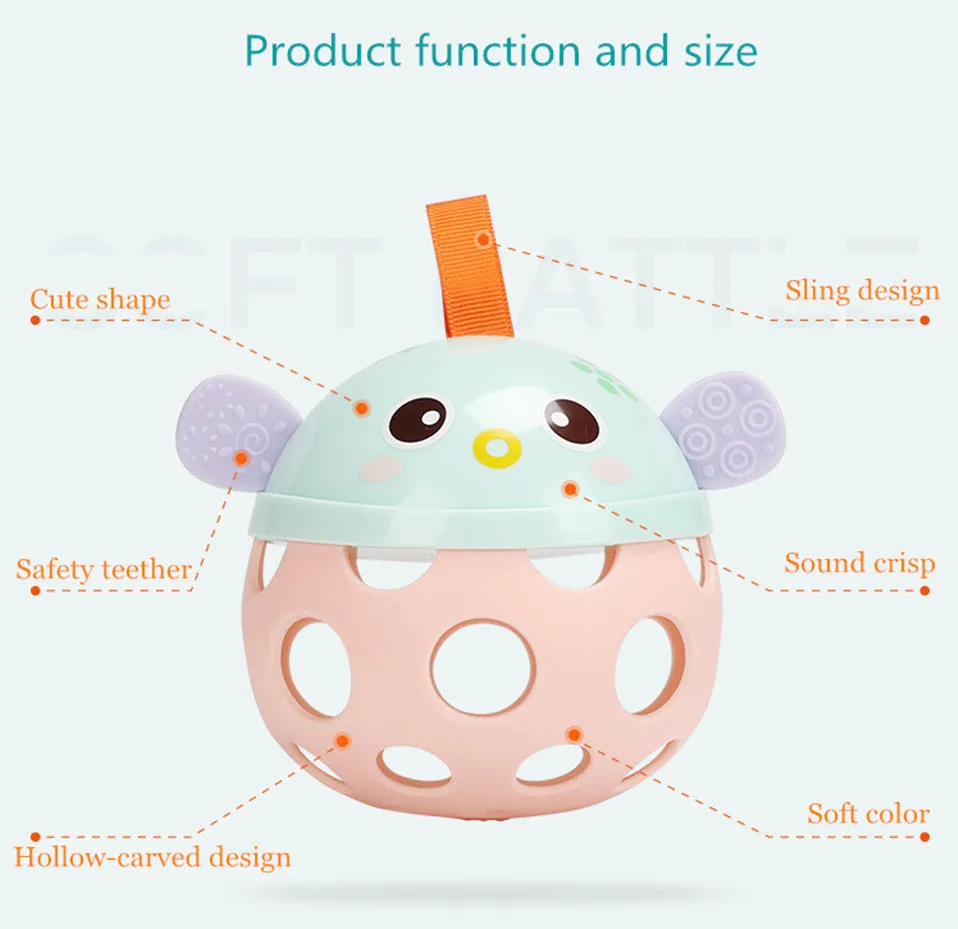 toys for baby 0-12 month plastic Animal model toy toddler boy teether rattle crib mobile frog toys for children sensory toys