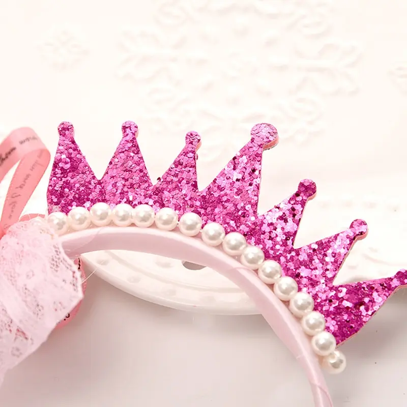 Детские Модные резинки для волос цветные девочек с жемчугом и бантом лента в виде