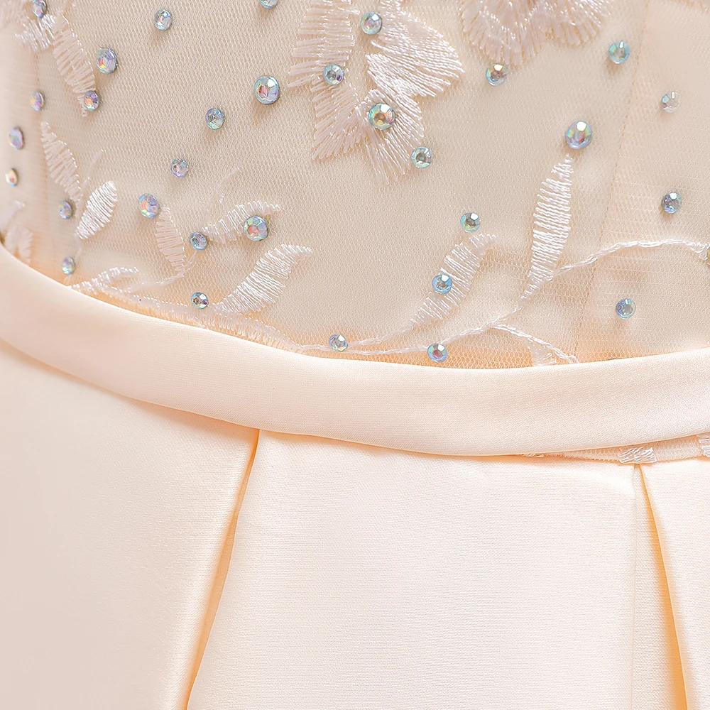 Элегантные праздничные Платья с цветочным рисунком для девочек Торжественное