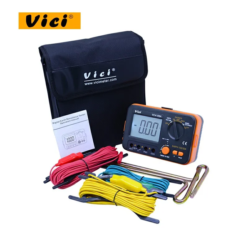 Цифровой прибор для измерения сопротивления заземления Vici VC4105A 0 199 9 Ом|rod|rod linstrument
