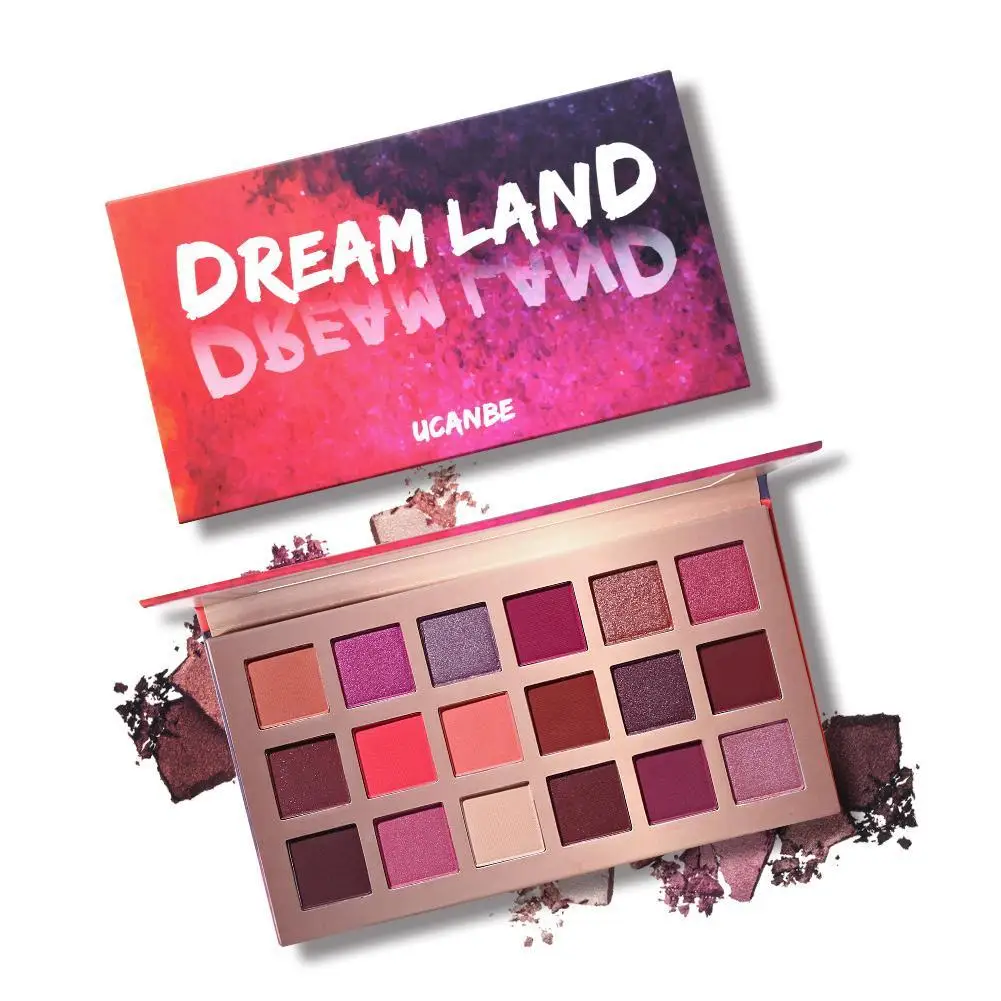 UCANBE мерцающие матовые тени для век Dreamland палитра макияжа 18 цветов блестящие