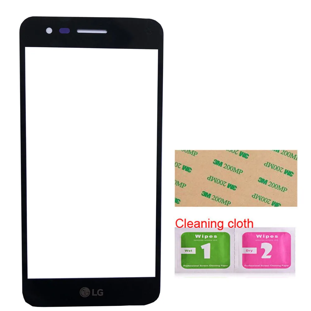 Black No Tools Переднее стекло для LG K4 Phoenix 3 Fortune M160 X230 для LG K7 2017X230 Переднее стекло(без сенсорного экрана) внешнее стекло крышка - Цвет: Black No Tools