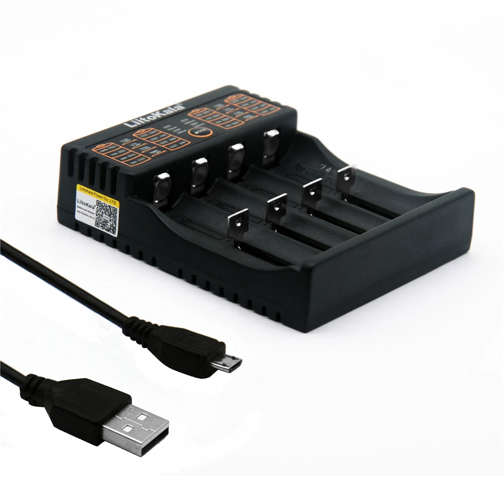 Liitokala Lii-402 18650 Батарея Зарядное устройство для 26650 16340 RCR123 14500 LiFePO4 1.2 В Ni-MH Ni-Cd Rechareable Батарея lii402
