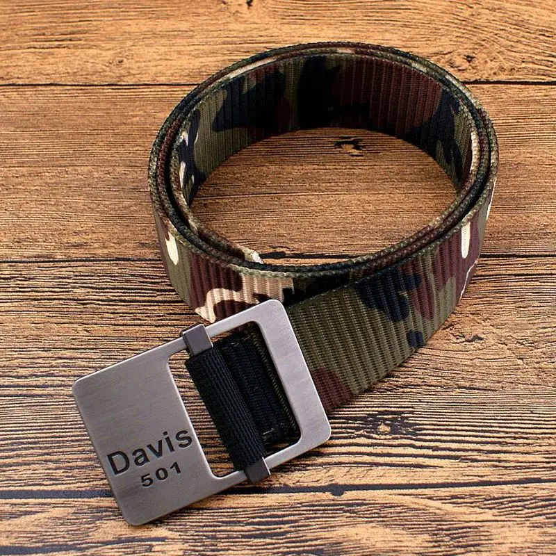 BBN 2018 new Camouflage printing Hip-hop graffiti Korean version of the trend Casual belts Male and female couple Canvas belt | Аксессуары