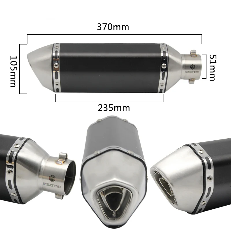 ZS заездов универсальный мотоцикл модифицированный скутер Akrapovic выхлопная Муфельная труба для GY6 CBR125 CBR250 CB400 CB600 YZF FZ400 Z750 - Цвет: G