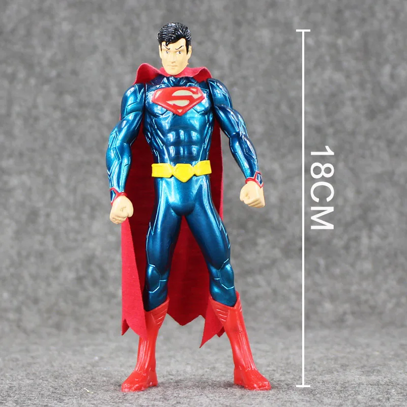 superman no box 2 стиля Мстители Супермен Флэш Speedforce супергерой Лиги Справедливости ПВХ фигурка Коллекционная модель игрушки 18 см - Цвет: superman no box