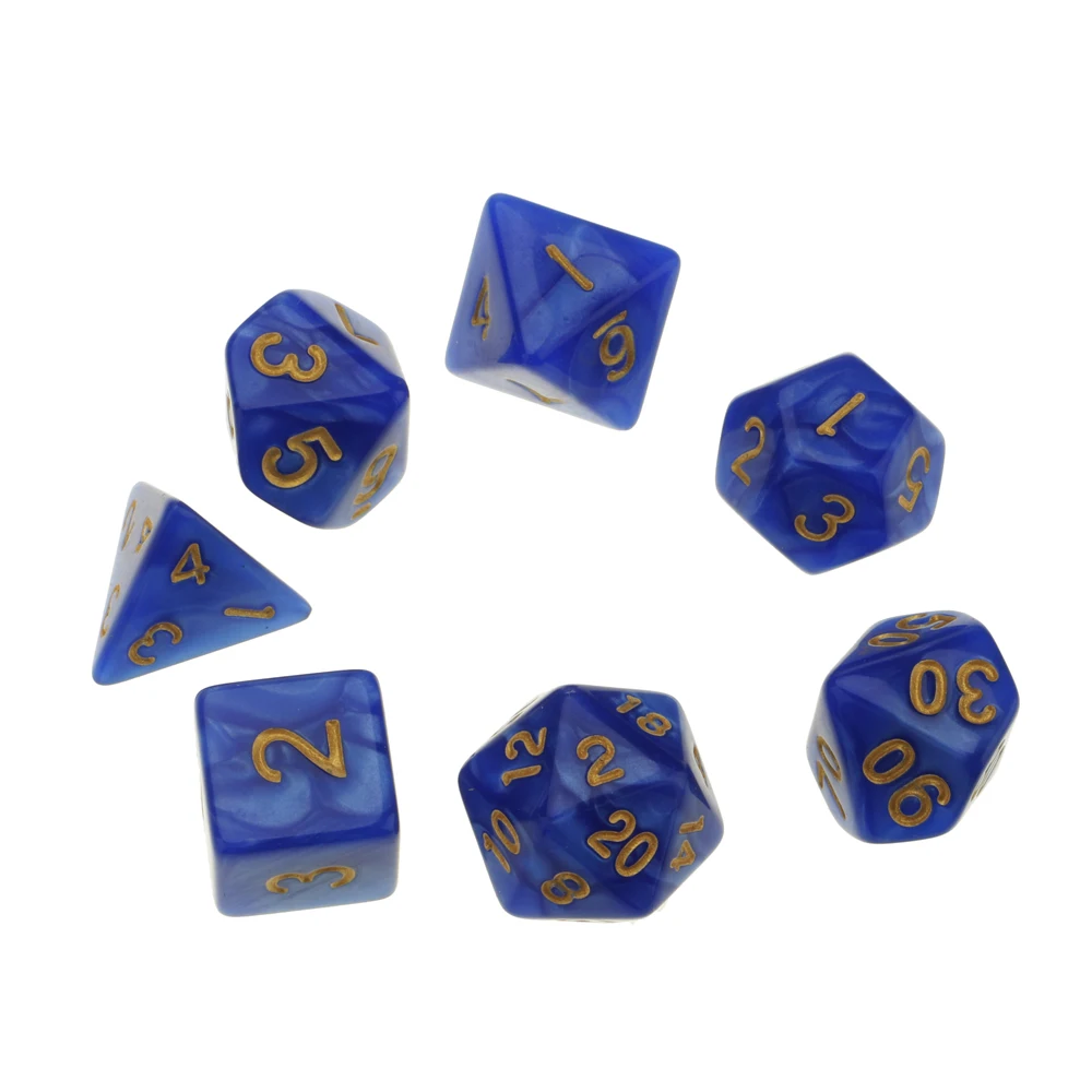 7 шт./компл. D20 D12 D10 D8 D6 D4 многогранные игральные кости игрушки подарок