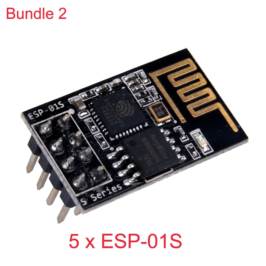 Bundle 2 5 шт. ESP8266 ESP-01S серийный wifi беспроводной приемопередатчик модуль/ESP-01 Breakout плата макет адаптер PCB FZ2400 FZ2178 - Цвет: Bundle 2