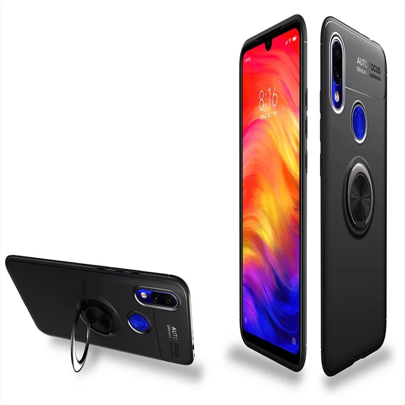 Redmi 7 Case On For Xiaomi Y3 Cover 6.26 inch Finger Ring Holder Soft pouch bumper Phone Bag Redmi7 |