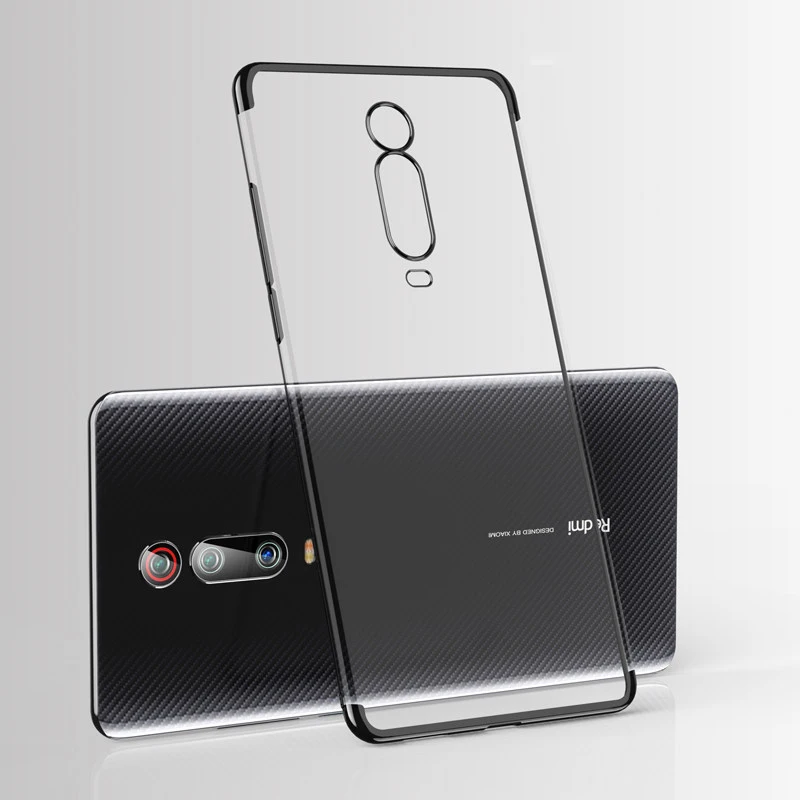 Black Для Xiaomi Mi 9T роскошный чехол с покрытием мягкий TPU прозрачный чехол для Xiaomi Mi 9T Pro полный защитный бампер чехол s - Цвет: Black