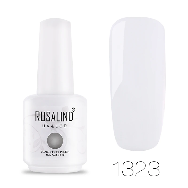 1323 ROSALIND Гель-лак 15 мл белая бутылка дизайн для полупостоянного УФ-излучения и led 60 красивых цветов ногтей художественный Гель-лак для ногтей - Цвет: 1323