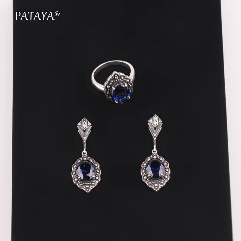 Набор ювелирных изделий PATAYA из натурального белого золота с разноцветным