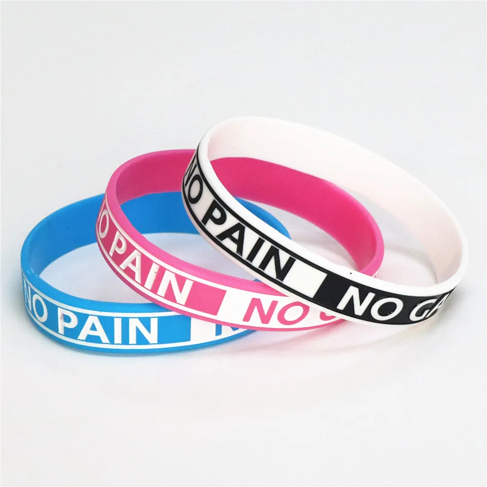 Лидер продаж партиями по 4 шт. модные силиконовые браслеты не причиняя боли Нет