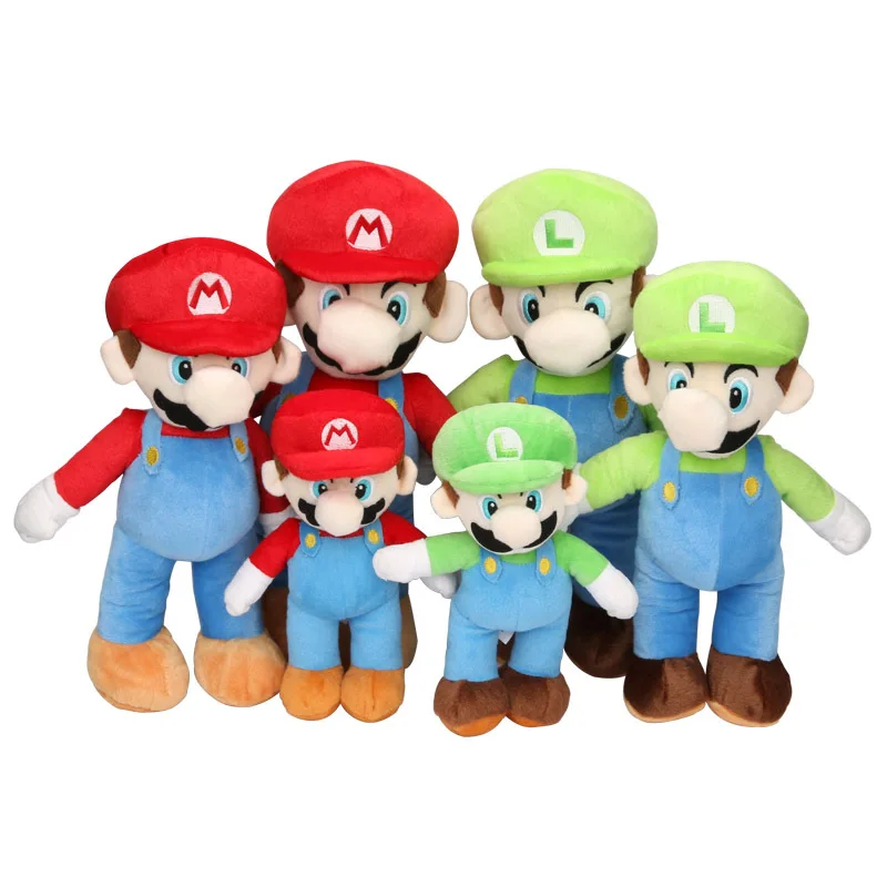 Плюшевые игрушки в стиле Super Mario 2 шт./компл. кукла Луиджи и Марио мягкие