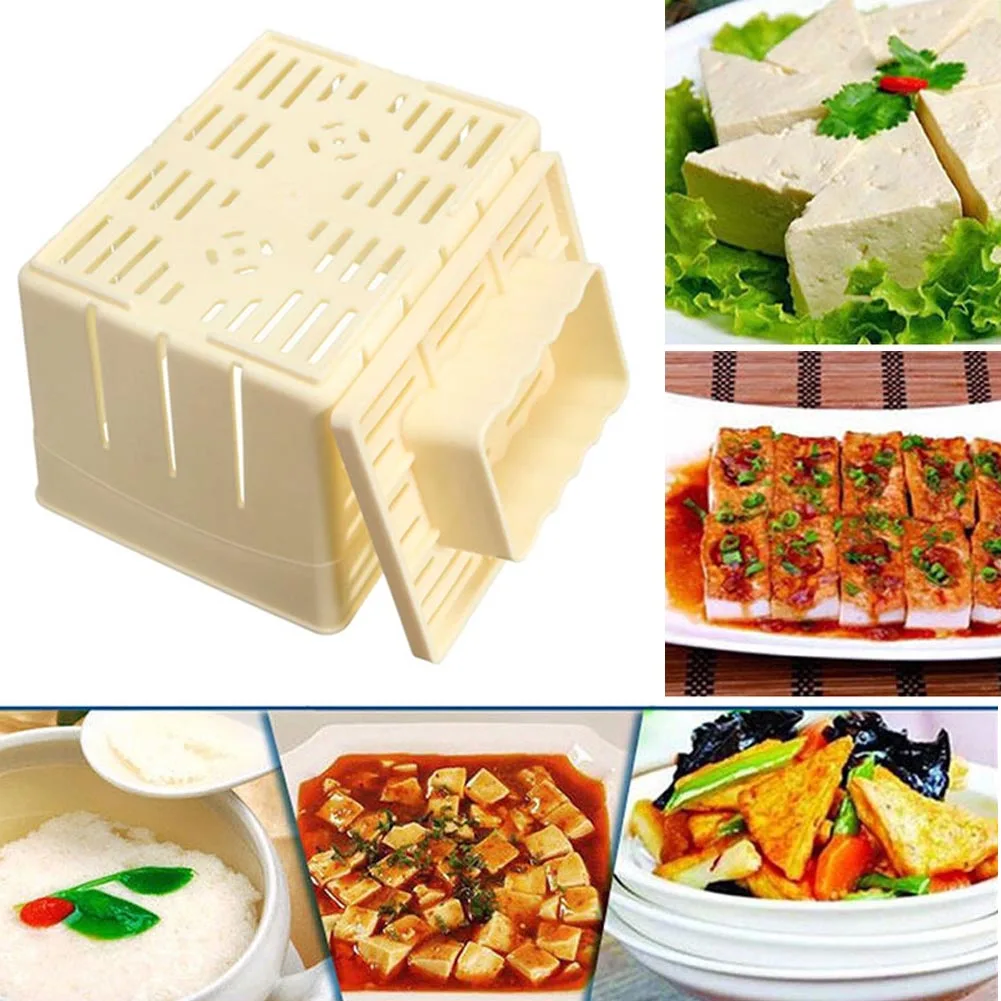 500g Capacity Food grade plastic Tofu Maker Press Mold Kit Soy Pressing Mould 14*11 *9.5cm cooking tool | Дом и сад