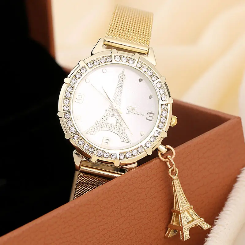 Женские модные часы с подвеской в виде башни женские антикварные кварцевые