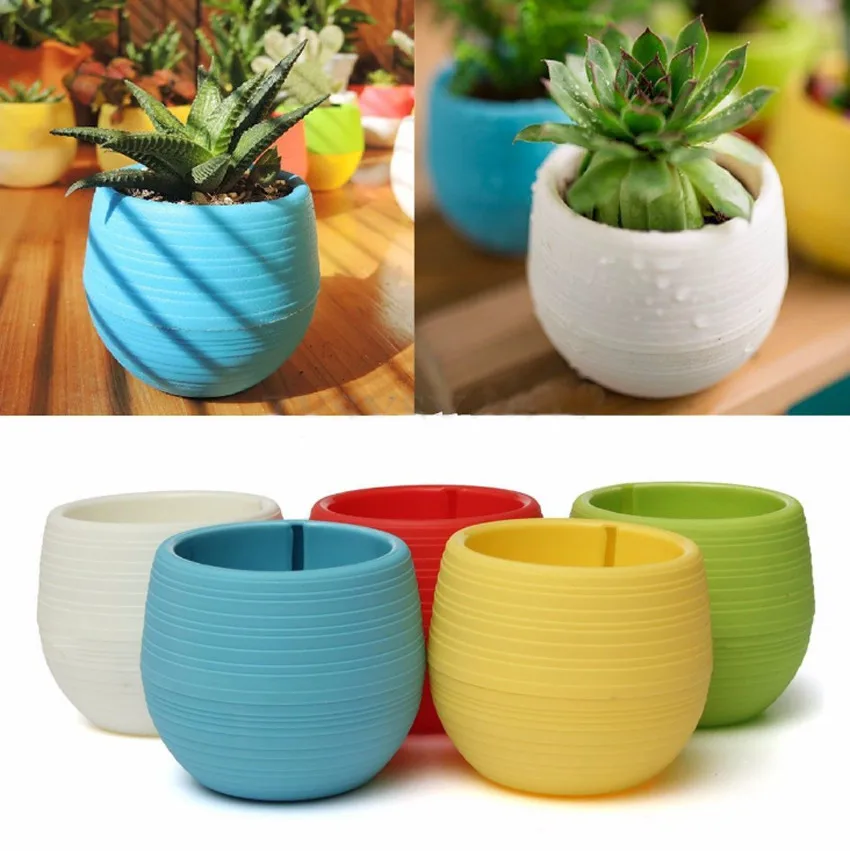 1 шт. цветной пластиковый мини цветочный горшок|potted meat|potted hydrangeaflower pot hanger |