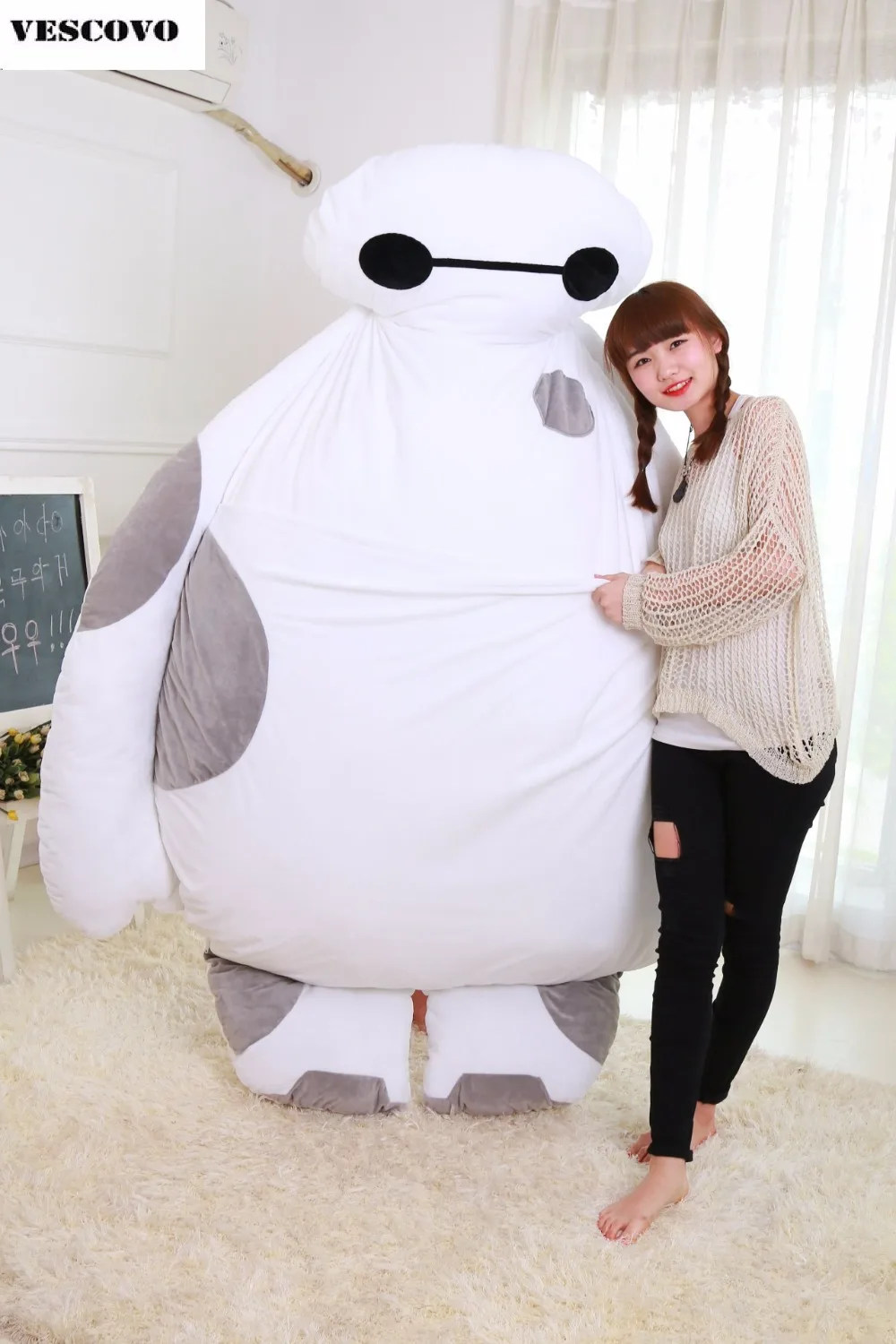 Супер большой мультфильм Baymax гигантский плюшевый с наполнителем Большой Герой 6