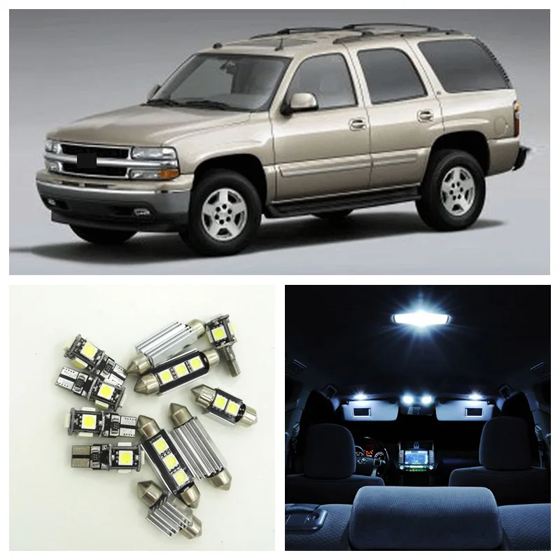 12 шт. белые светодиодные лампы для салона автомобиля Chevrolet Tahoe 2000-2006 | Автомобили и