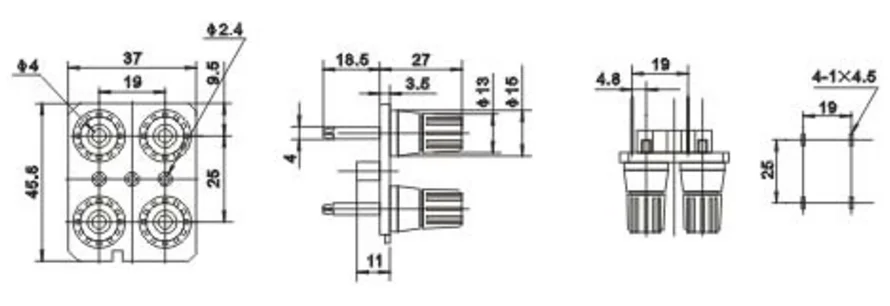 2 шт. 4 битный зажим для подключения внешней проводки|Соединители| |