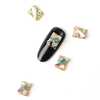10pcs new 2019 glitter pearl with rhinestones alloy metal 3d nail art decoration charms studs nails 3d jewelry