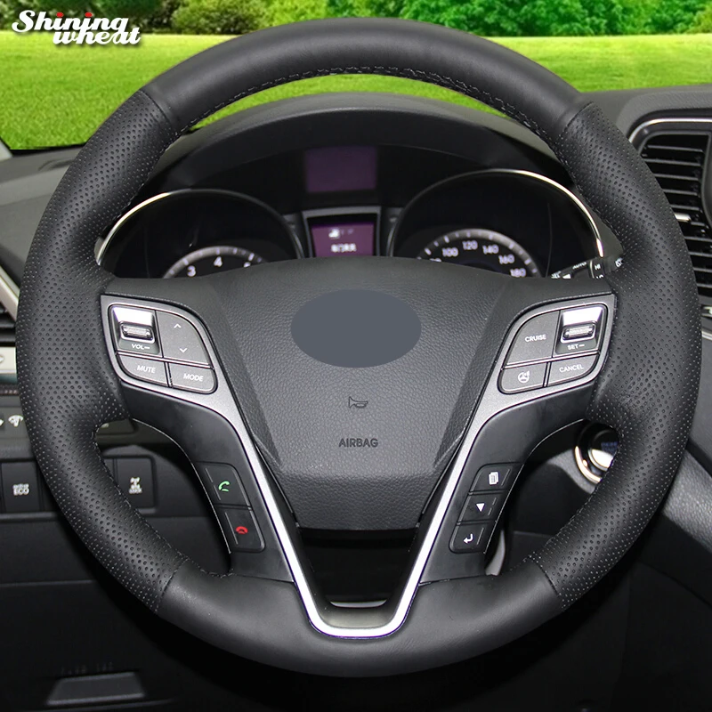 

Чехол на руль BANNIS из натуральной кожи для Hyundai Santa Fe 2013-2015