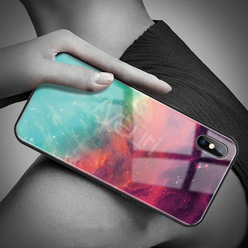 для iPhone 11 Pro Max чехол Роскошный i телефонный apple X XR XS макс. закаленное стекло задней