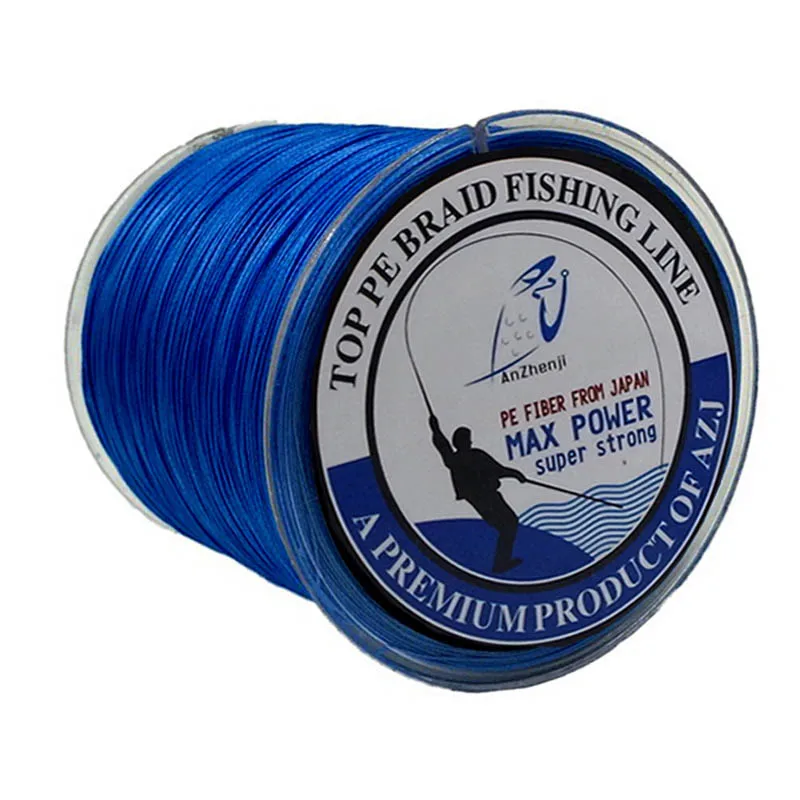 AZJ4P500Blue ANZHENJI Япония Материал 500 М 4 Пряди ЧП спинер Плетеная Леска Для Ловли Карпа Fly Подледная Рыбалка воблеры 10-100LB - Цвет: AZJ4P500Blue