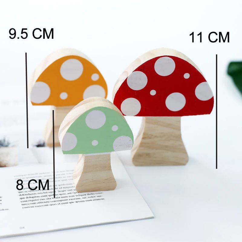 Деревянный блок с грибами для украшения детской комнаты 3 шт./лот деревянное