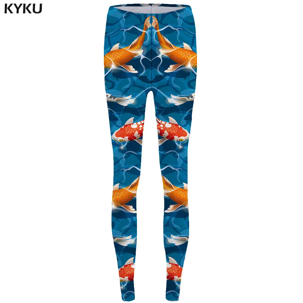 leggings 15 KYKU бренд панда леггинсы розовые леггинсы с 3D принтом брюки Узкие Высокая талия для женщин теплые зимние модные низ - Цвет: leggings 15