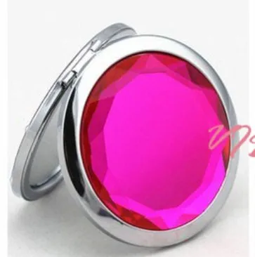 Складное косметическое зеркало 100 шт./лот 7 см компактное с кристаллами