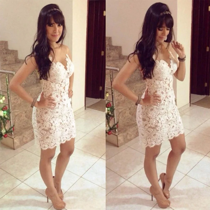 2017 сексуальное летнее платье без бретелек женское открытое кружевное с крючками
