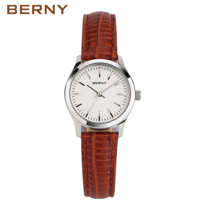 Berny, женские часы, кварцевые, женские часы, модные, Топ бренд, Роскошные, Relogio Saat Montre Horloge Feminino Bayan Femme, японский механизм - Цвет: 2684LBR