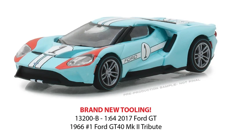 Зеленый свет 1: 64 Ford GT 1966#1 Ford GT 40 Mk II Игрушечная машина из сплава игрушки для детей литой модельный автомобиль подарок на день рождения