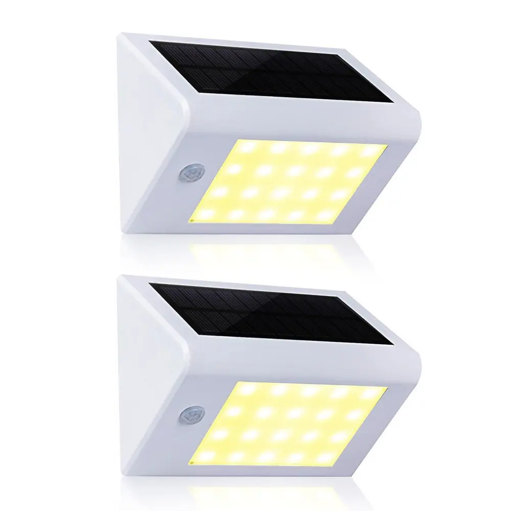 T SUNRISE 2 шт Солнечные Светильники наружные 20 LED 3000K солнечный датчик движения
