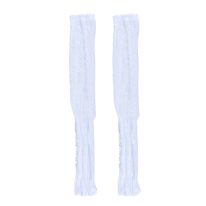 Детские летние кружевные чулки в сетку с цветочным узором носки для девочек