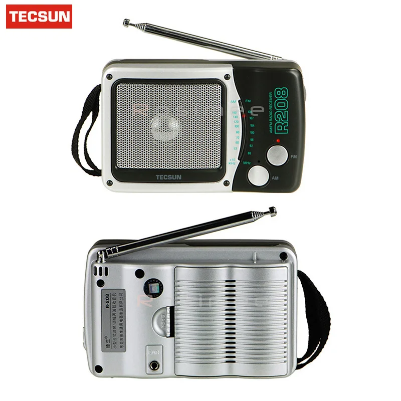 Оригинальный портативный мини радиоприемник Tecsun R 208 AM двухдиапазонный карманный