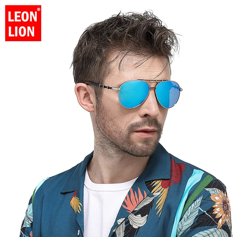 Солнечные очки авиаторы LeonLion в металлической оправе UV400 для мужчин и женщин