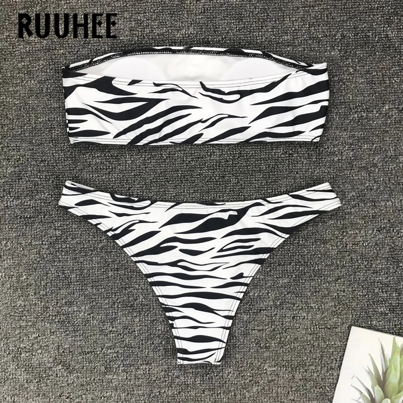 Бандаж RUUHEE, бикини, купальник для женщин, микро бикини, набор,, с животным принтом, купальник для женщин, летняя пляжная одежда, бикини