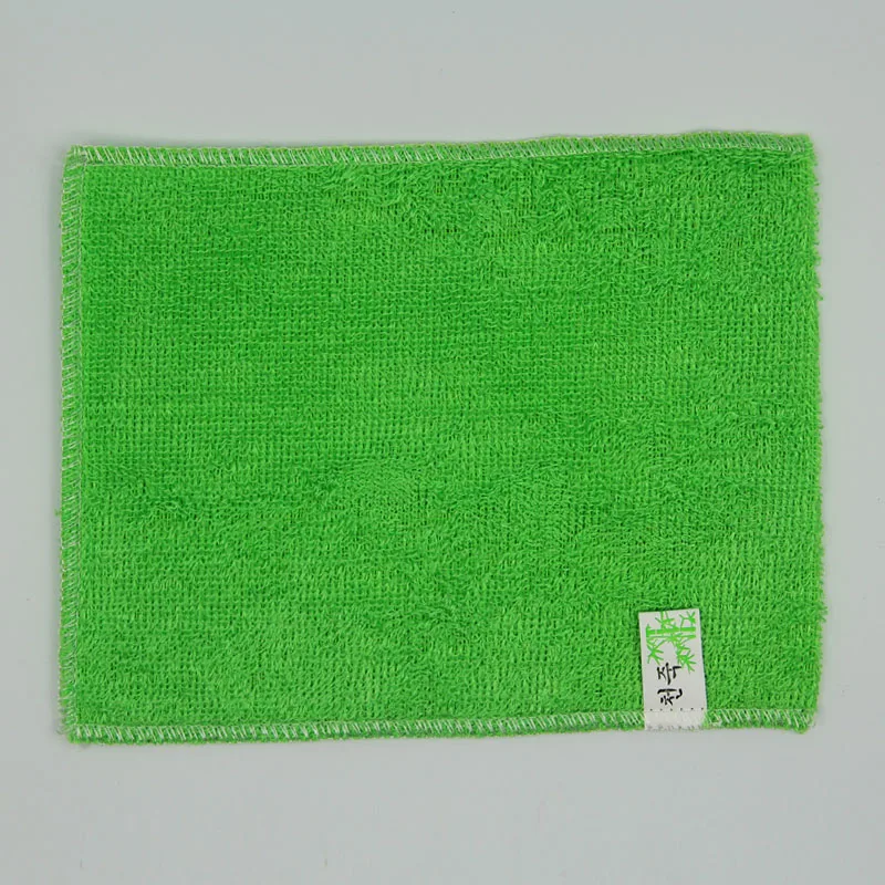 green16X18cm SINSNAN бамбуковое волокно износостойкая микрофибра антипригарное масло тряпки кухонное полотенце многофункциональная Чистящая тряпка ткань для посуды - Цвет: green16X18cm