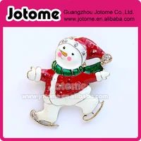 1 34h x 1 14w inches snowman brooch christmas snowman ice skating broach holiday xmas jewelry pin component