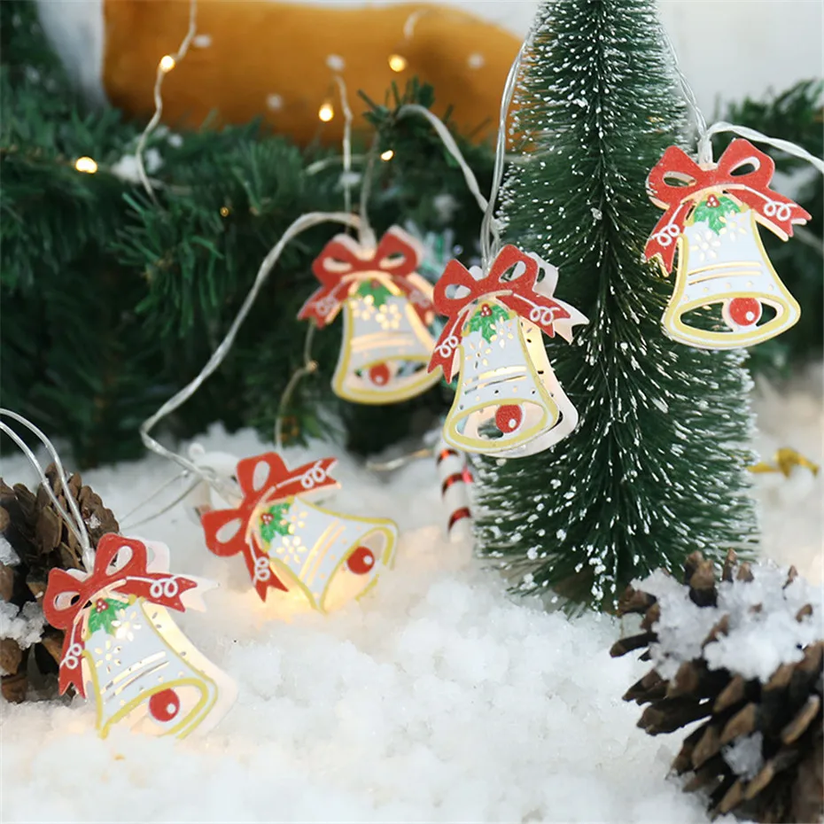 3 м 20LED Рождественская гирлянда света Санта Клаус/Снеговик/Рождественские носки/оленей гирлянды украшения для рождественской праздничных вечеринок