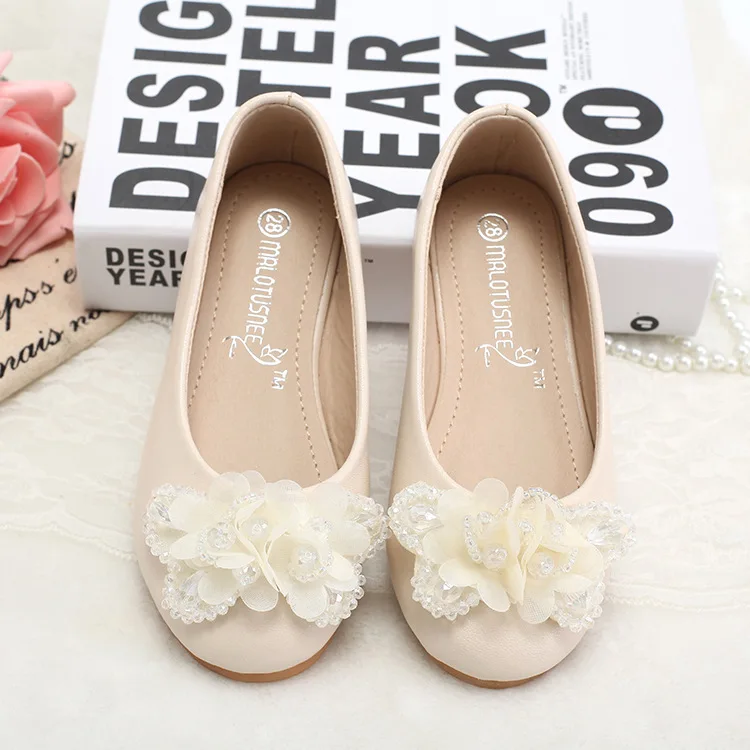 Кожаные туфли на плоской подошве карамельных цветов для девочек новинка 2018 года