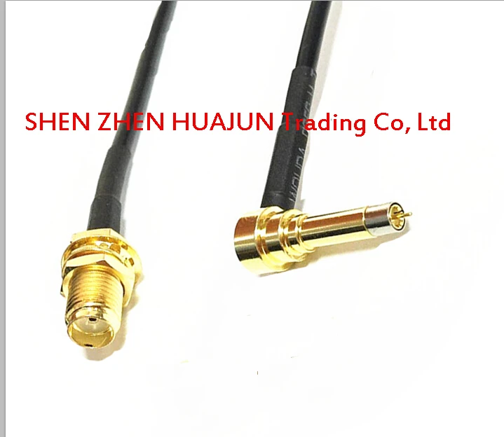 

free shipping 10pcs 8" lengh SMA Female Jack nut Connector Switch MS156 Right Angle Connector RG174 20CM Adapter