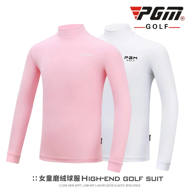 Tops Bottoming Girl Shirt Autumn/winter Clothing Children Golf Clothes Plush Warm Base Coat Kleding Long Sleeve Shirt