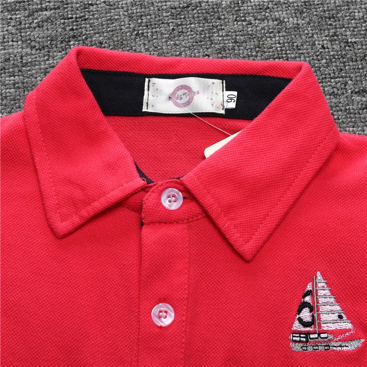 Комплекты одежды для маленьких мальчиков Лето 2017 Красная футболка поло с