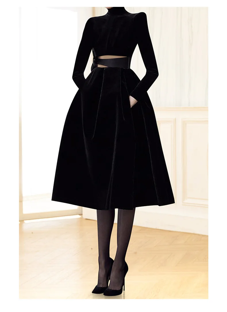 Водолазка бархат выдалбливают полное высокое качество 2019 модное вечернее